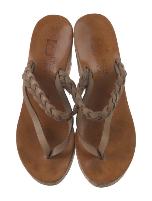 K.Jacques Leather Slides