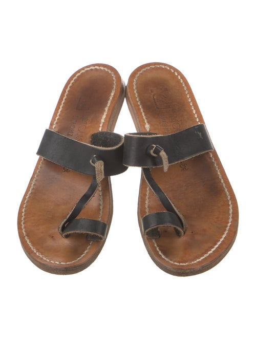K.Jacques Leather Slides