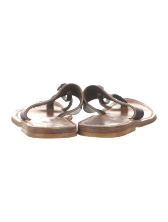 K.Jacques Leather Slides