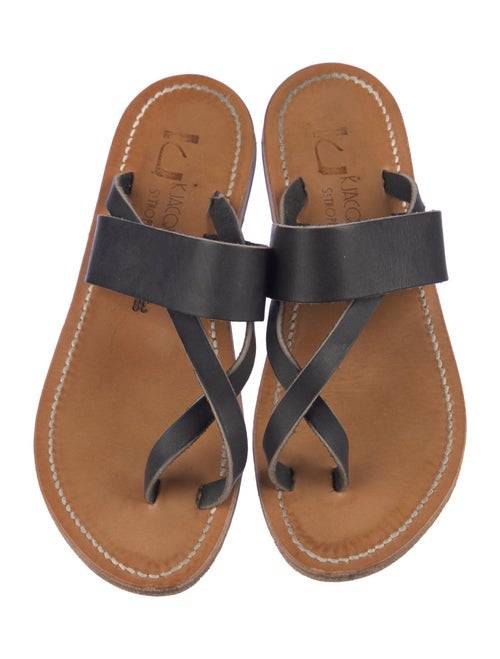 K.Jacques Leather Slides