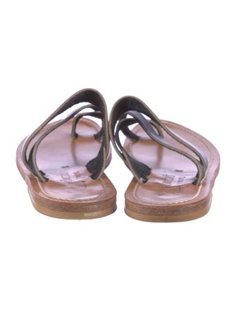 K.Jacques Leather Slides