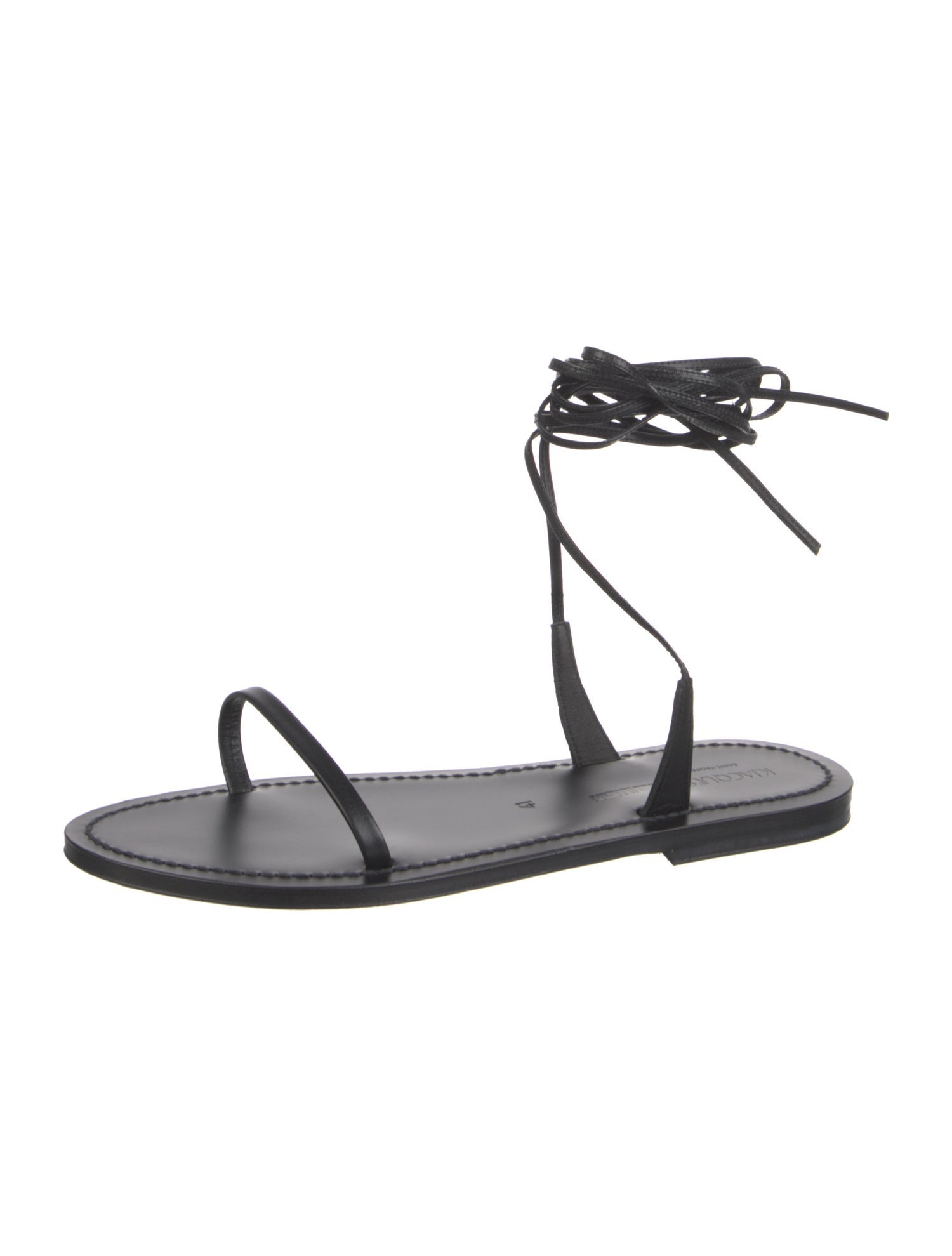 K.Jacques Leather Gladiator Sandals