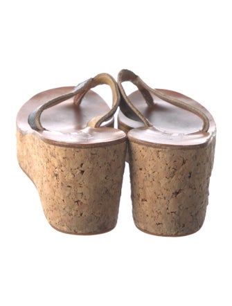 K.Jacques Leather Slides