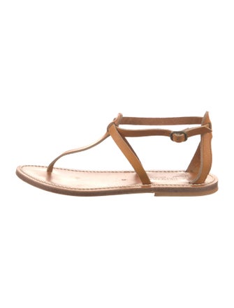K.Jacques Leather T-Strap Sandals