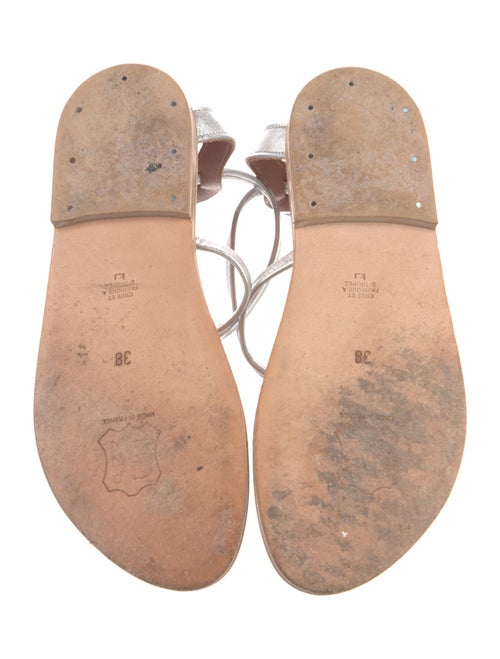 K.Jacques Leather T-Strap Sandals