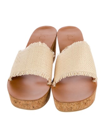 K.Jacques Suede Slides