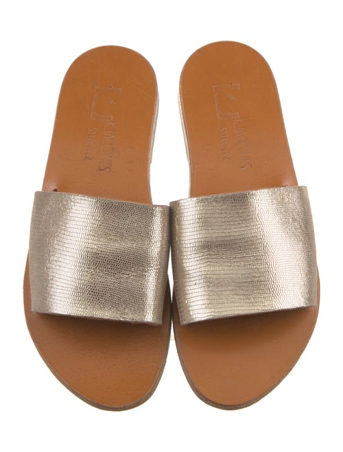 K.Jacques Leather Slides