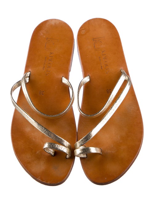 K.Jacques Bolzano Toe-Ring Sandals Leather Slides