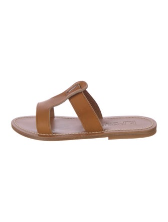 K.Jacques Leather Slides