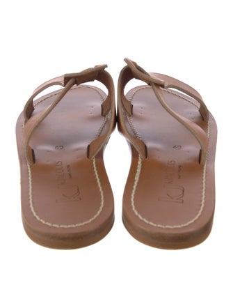 K.Jacques Leather Slides