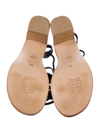 K.Jacques Leather Gladiator Sandals