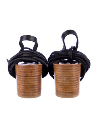 K.Jacques Leather Gladiator Sandals