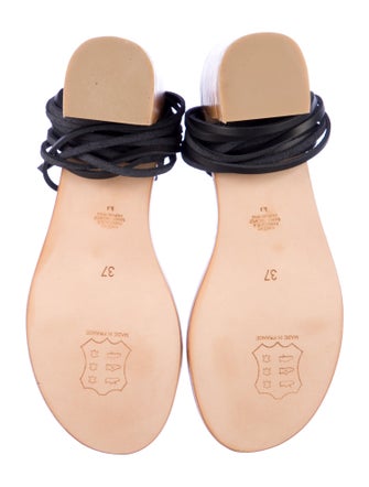 K.Jacques Leather Gladiator Sandals