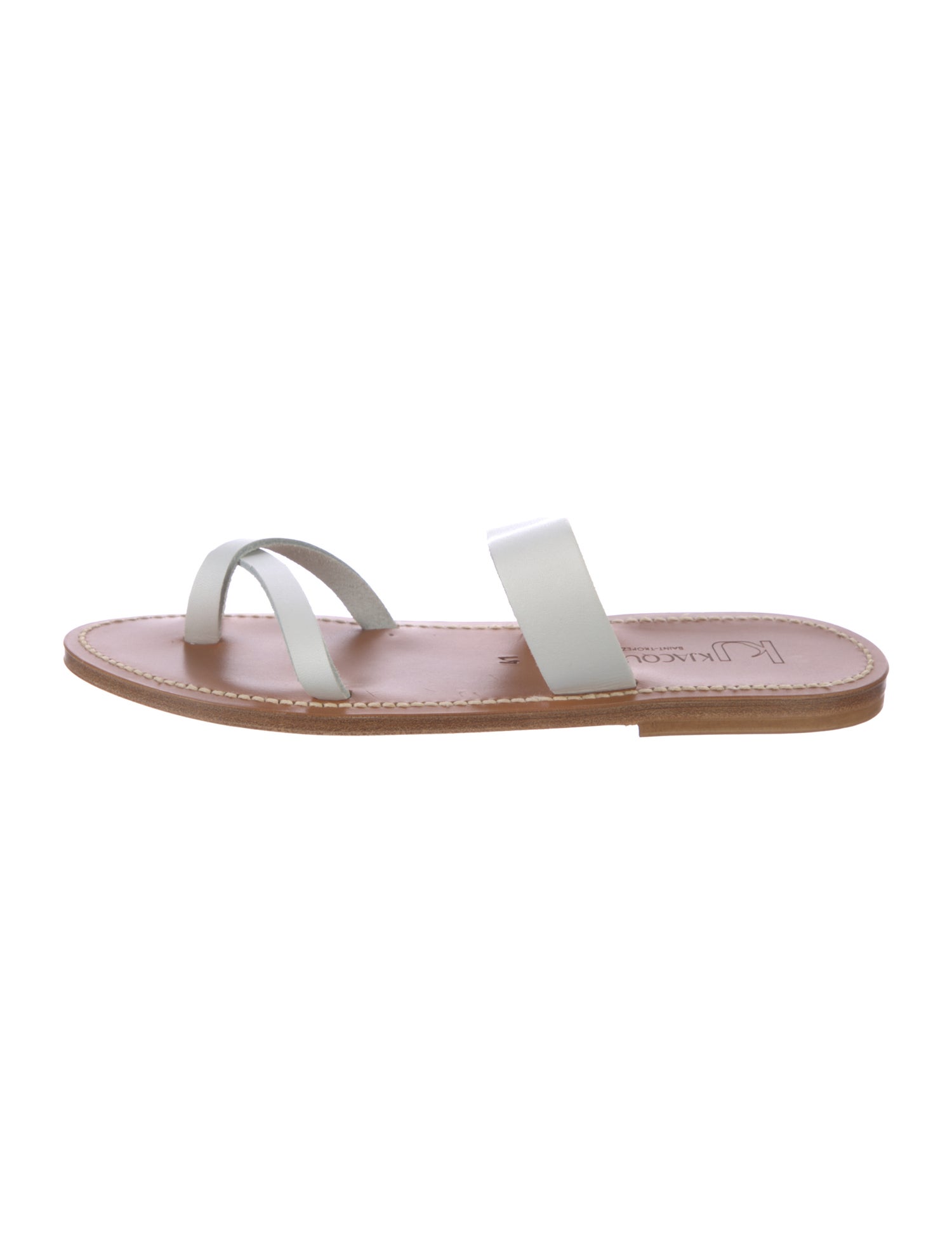 K.Jacques Leather Slides