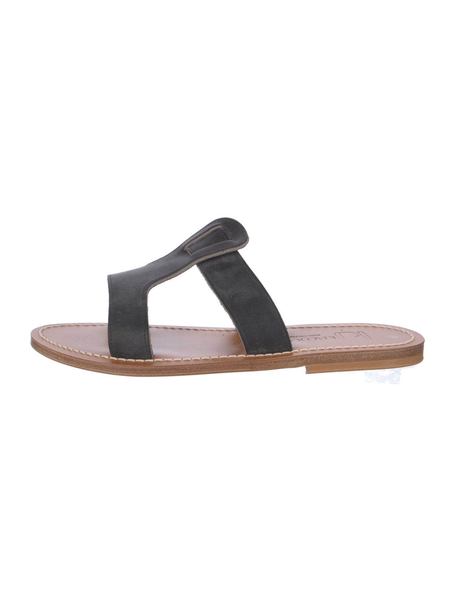 K.Jacques Leather Slides