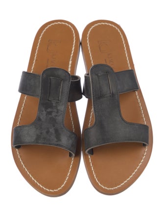 K.Jacques Leather Slides