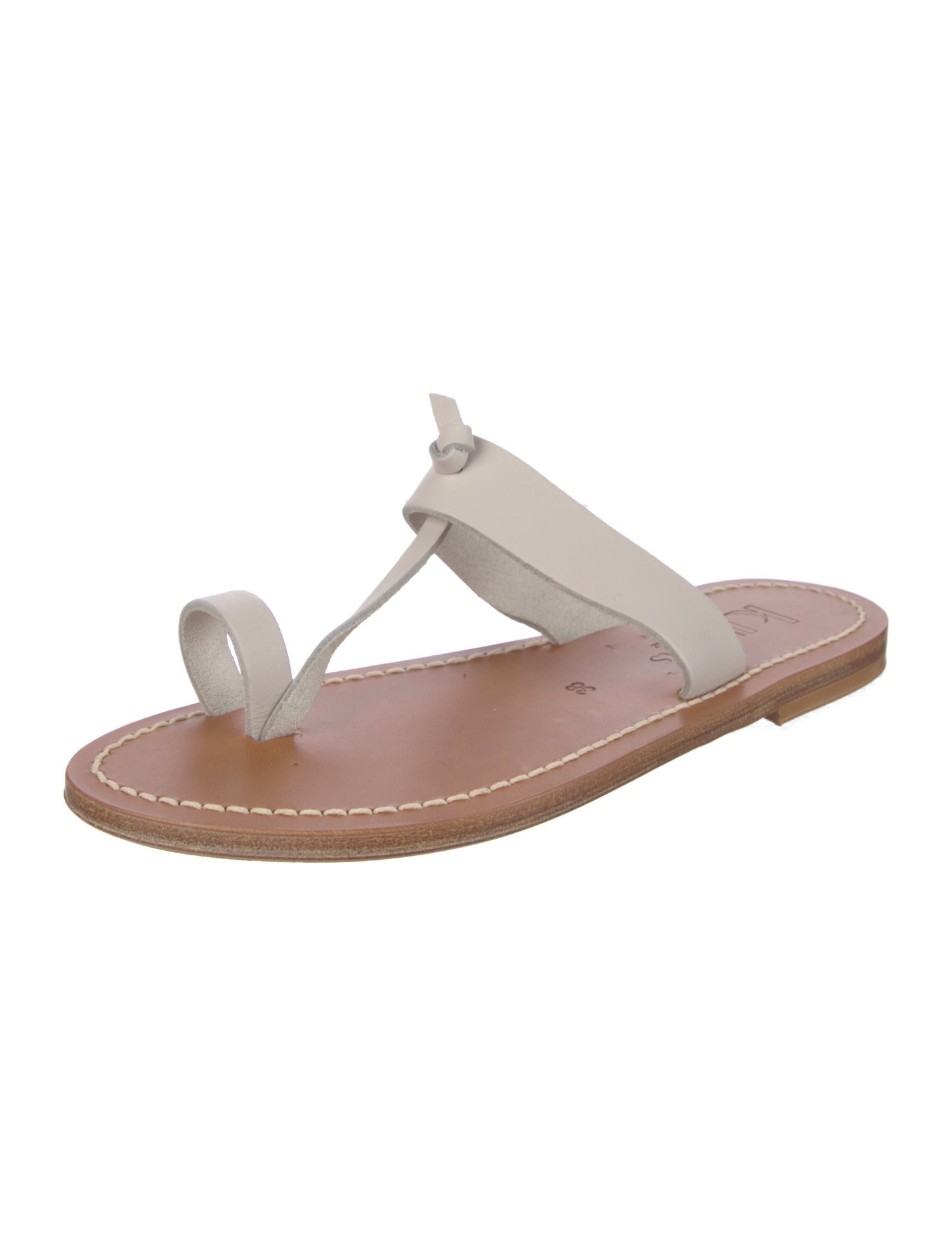 K.Jacques Leather Slides