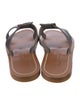 K.Jacques Leather Colorblock Pattern Slides