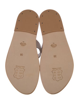 K.Jacques Leather Colorblock Pattern Slides