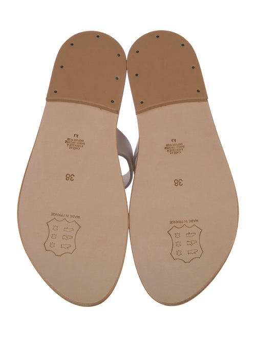 K.Jacques Leather Colorblock Pattern Slides