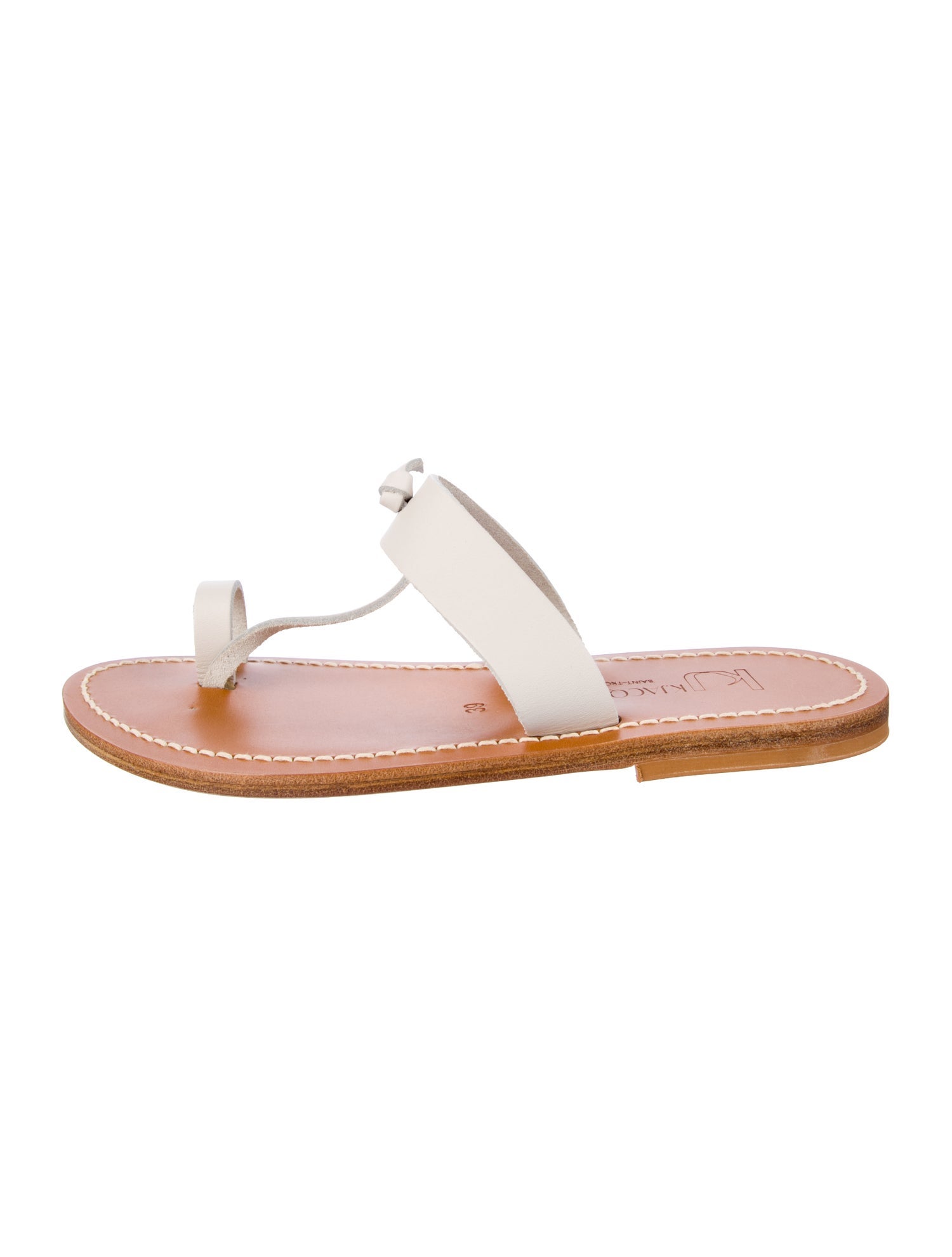 K.Jacques Leather Slides