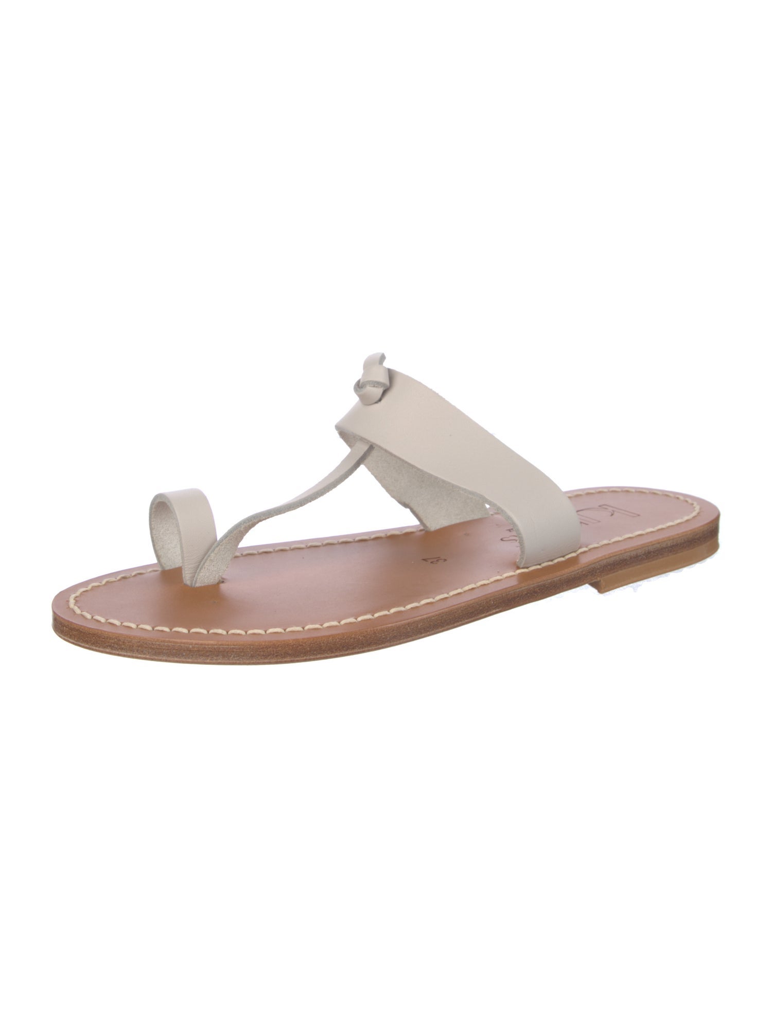 K.Jacques Leather Slides