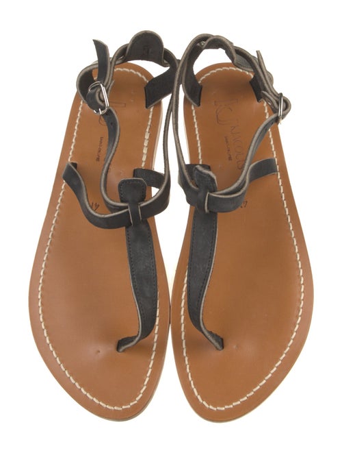 K.Jacques Leather T-Strap Sandals