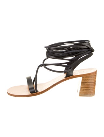 K.Jacques Leather Gladiator Sandals