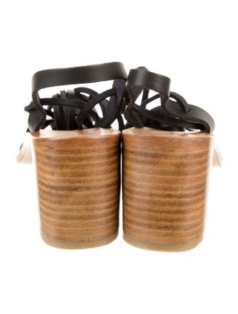 K.Jacques Leather Gladiator Sandals