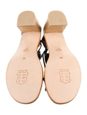 K.Jacques Leather Gladiator Sandals