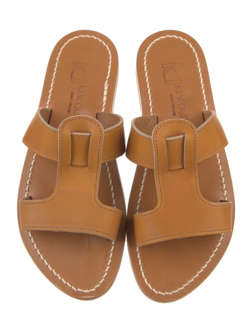 K.Jacques Leather Slides