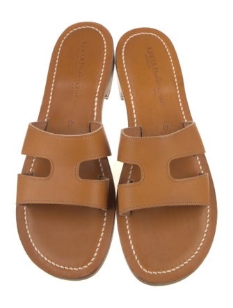 K.Jacques Leather Slides