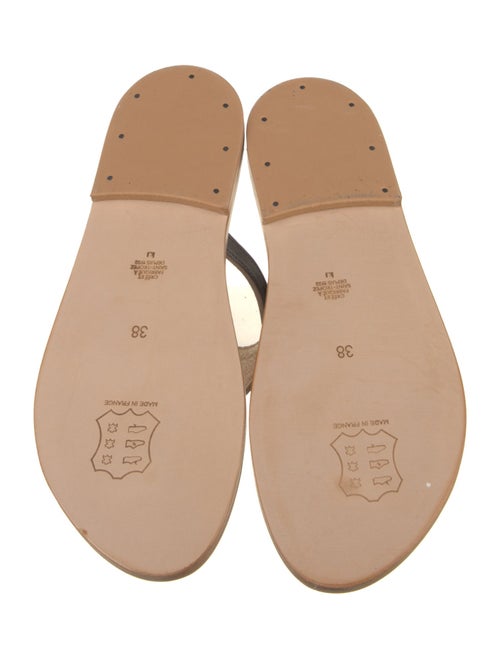 K.Jacques Leather T-Strap Sandals