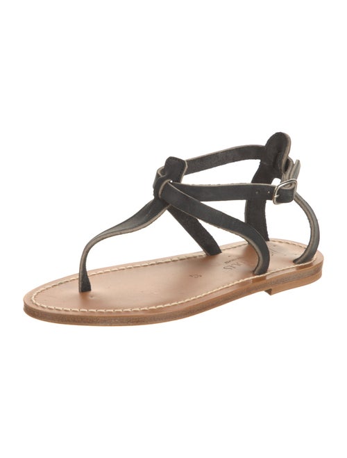 K.Jacques Leather T-Strap Sandals