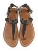 K.Jacques Leather T-Strap Sandals