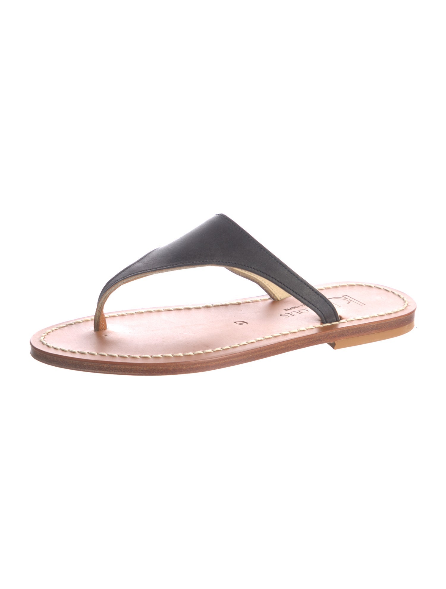 K.Jacques Leather Flip Flops