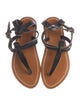 K.Jacques Leather T-Strap Sandals