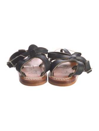K.Jacques Leather T-Strap Sandals