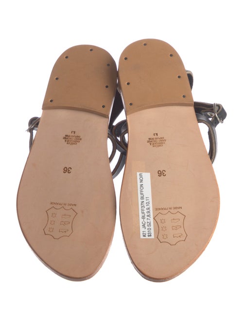 K.Jacques Leather T-Strap Sandals