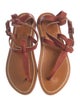 K.Jacques Leather T-Strap Sandals