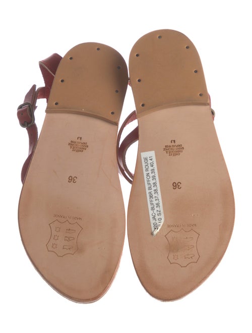 K.Jacques Leather T-Strap Sandals