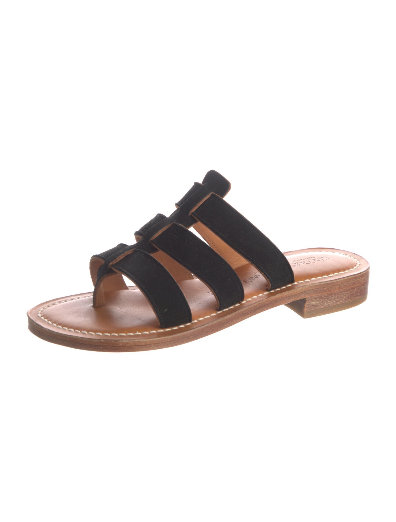 K.Jacques Suede Slides