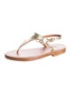K.Jacques Leather T-Strap Sandals