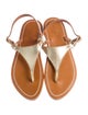 K.Jacques Leather T-Strap Sandals