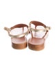 K.Jacques Leather T-Strap Sandals