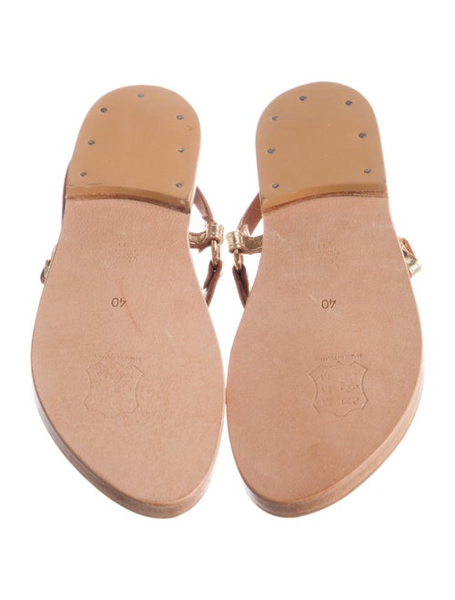K.Jacques Leather T-Strap Sandals