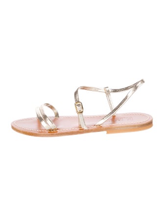 K.Jacques Leather Slingback Sandals