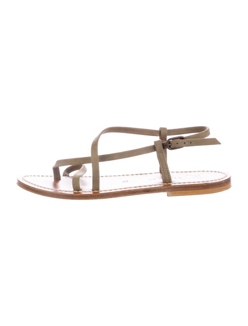 K.Jacques Leather T-Strap Sandals