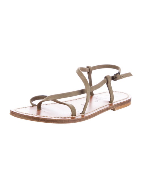K.Jacques Leather T-Strap Sandals