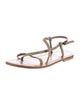 K.Jacques Leather T-Strap Sandals